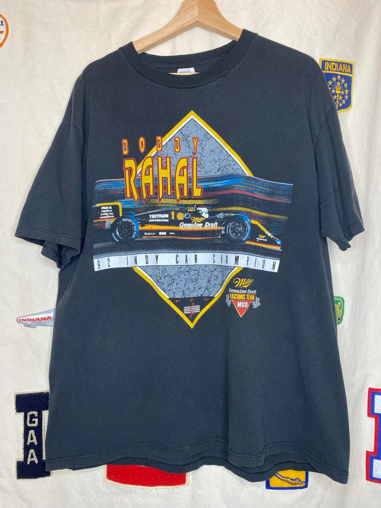 Vintage Miller Lite Bobby Rahal Indy Car Racing T-Shirt: XL