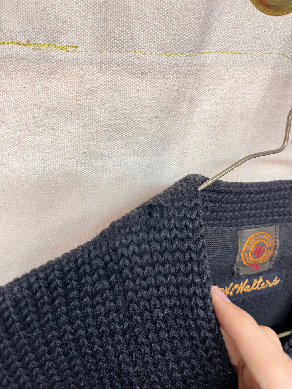 Vintage Little Rock Central Arkansas High School Letter Lowe & Campbell 1930's Wool Knit Sweater: 36