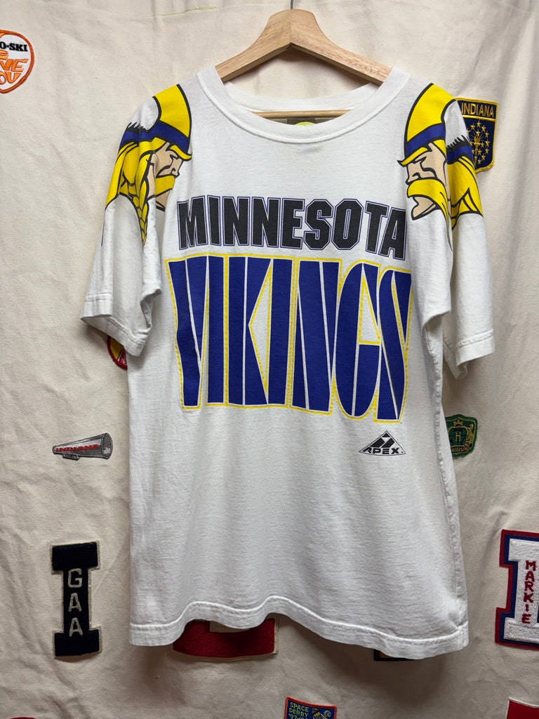 Vtg Minnesota Vikings Apex One NFL T-Shirt: L