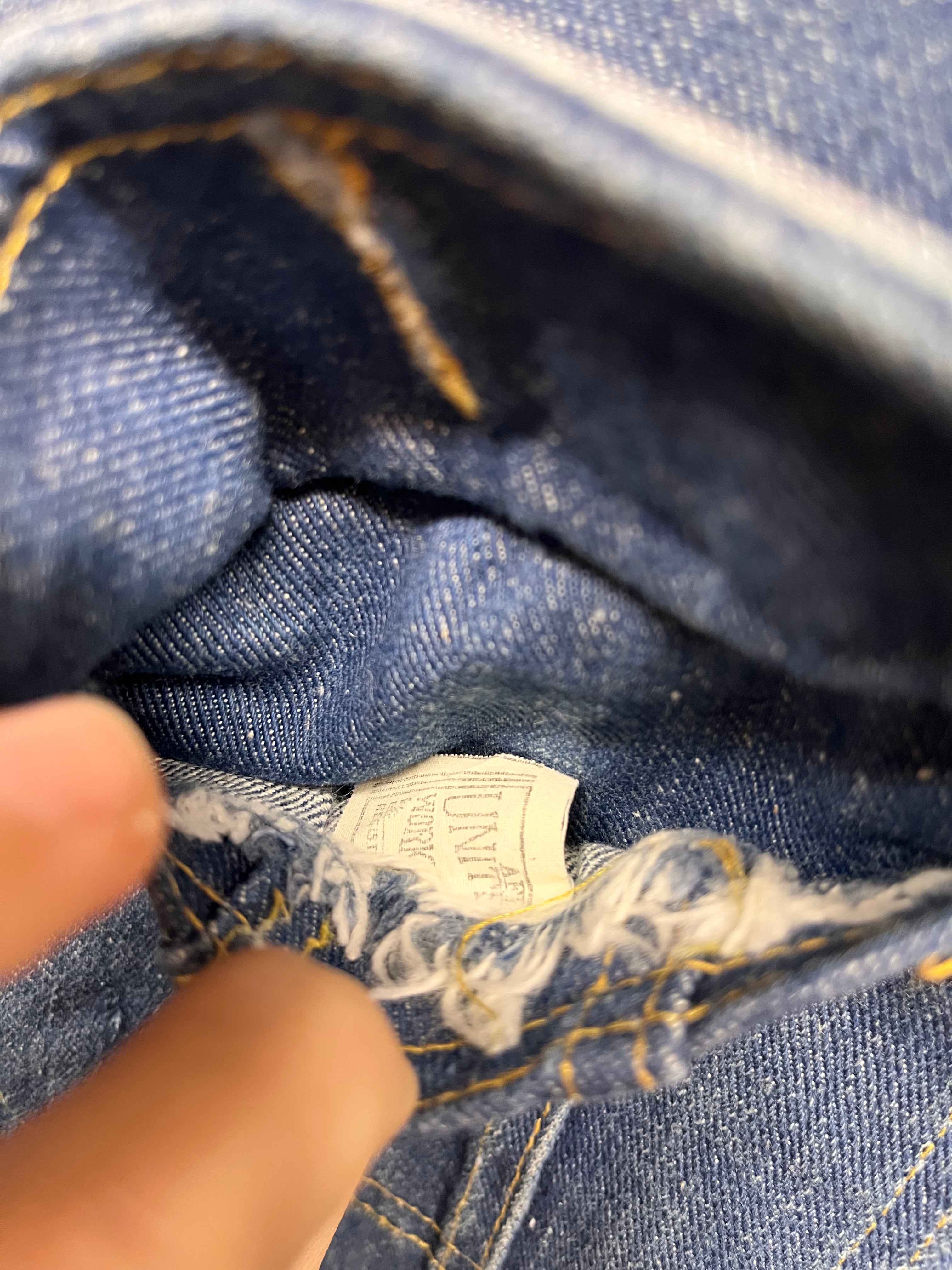 Vintage Lee Stormrider 70's Union Blanket Lined Denim Trucker Jacket: XL