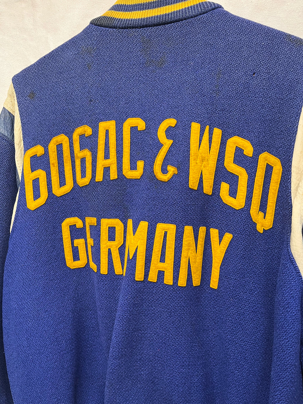 True Vintage 1960's Air Force 606AC & WSQ Germany Military Wool Bomber Letter Jacket: