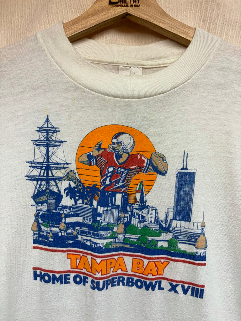 Vintage Superbowl XVIII Long Sleeve T-Shirt: Youth XL