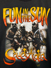 Load image into Gallery viewer, Vintage Fun in The Sun Saudi Arabia Military Just Brass 1990 Gun T-Shirt: Large
