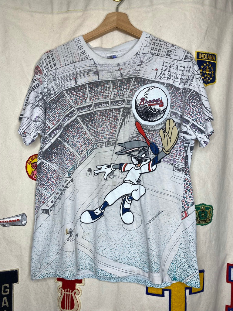 Vintage Atlanta Braves Bugs Bunny MLB Baseball T-Shirt: M
