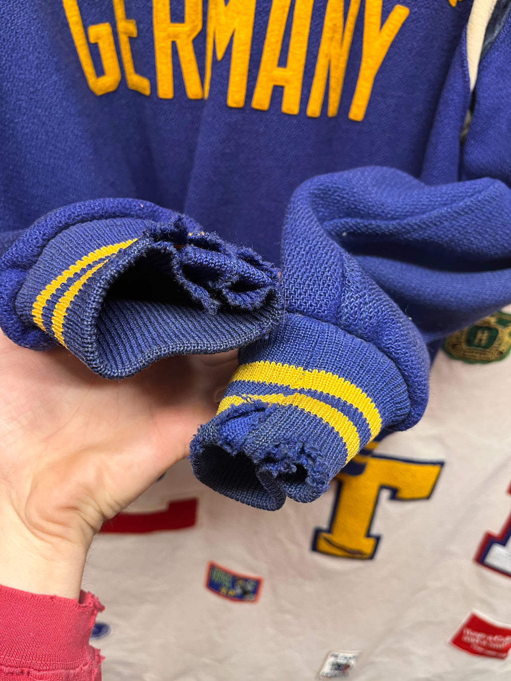 True Vintage 1960's Air Force 606AC & WSQ Germany Military Wool Bomber Letter Jacket: