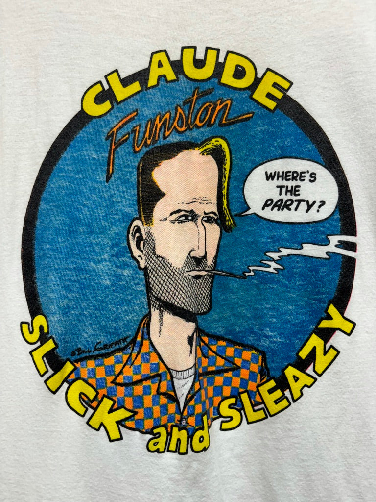 Vintage Claude Funston Zippy the Pinhead Comic Slick and Sleazy "Wheres the party?" T-Shirt: Large