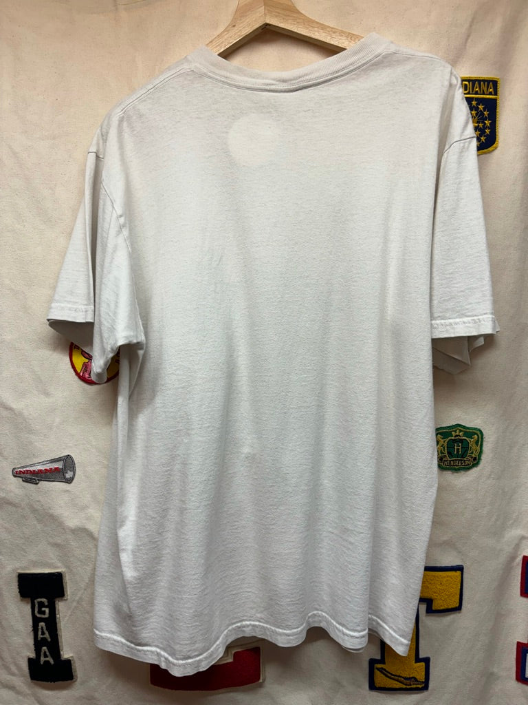 Vintage American Donut The Simpsons Cartoon 2001 Fox TV Show Movie Parody T-Shirt: Large