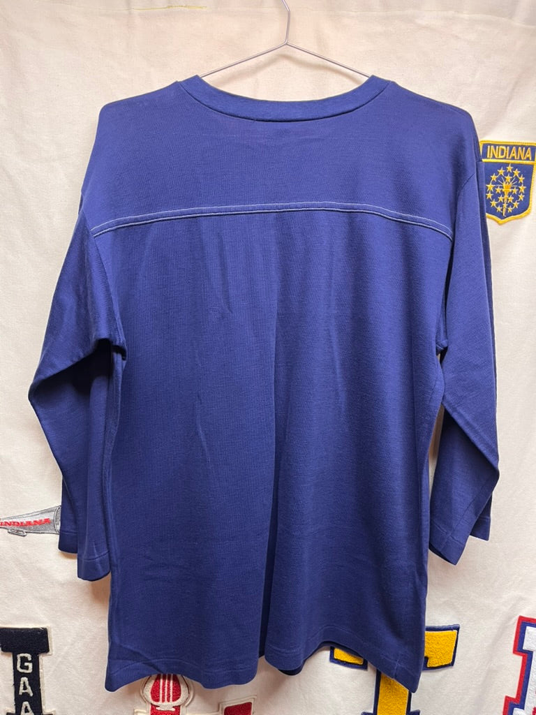 Vintage University of Kentucky Wildcats 70's Quarter Sleeve Blue Artex T-Shirt: Large
