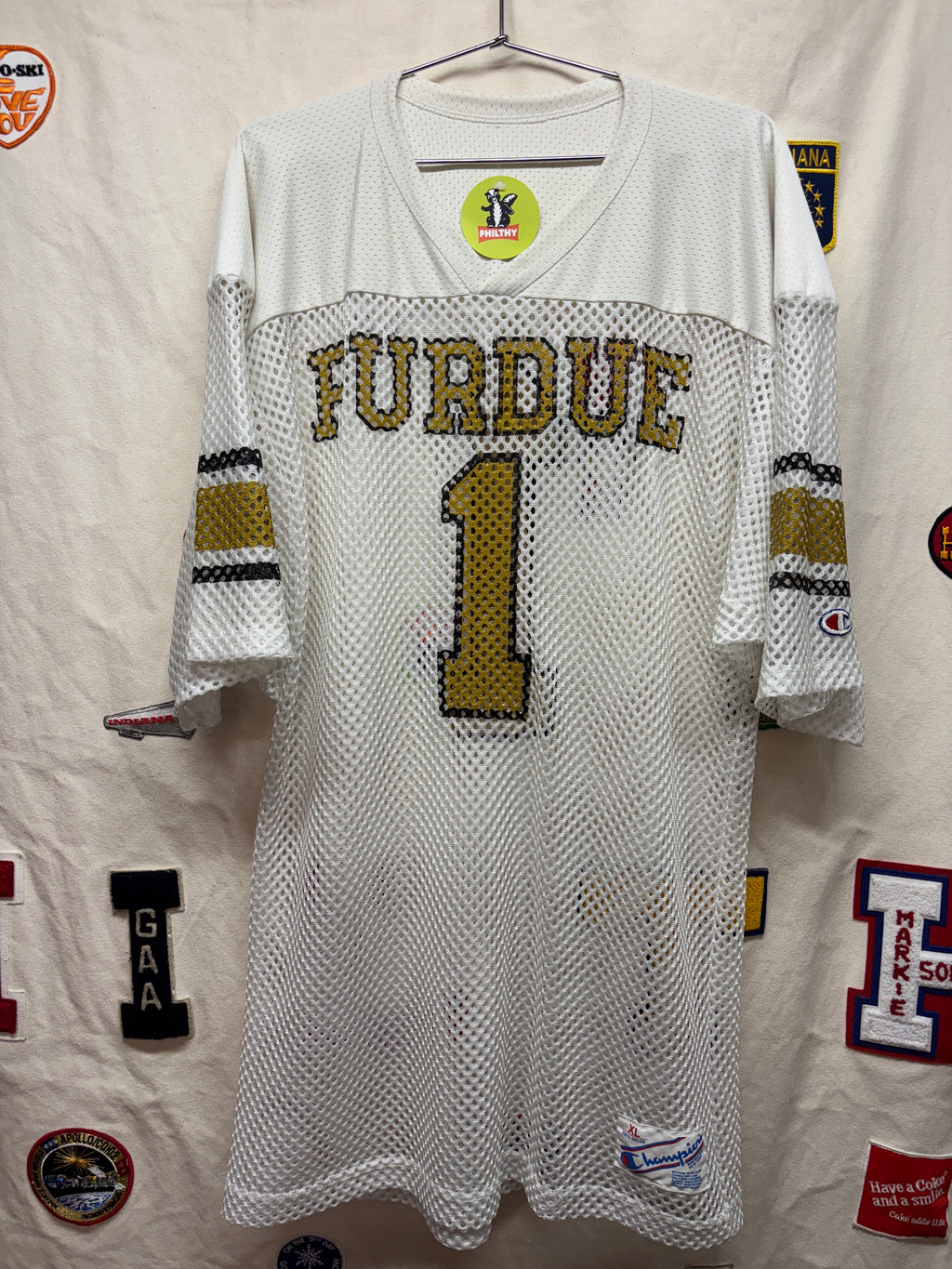 Vtg Champion Purdue Boilermakers Football Jersey: XL