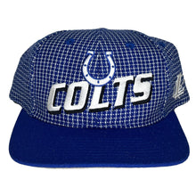 Load image into Gallery viewer, Vintage Indianapolis Colts Logo Athletic Grid NFL Pro Line 90&#39;s Blue Velcro Hat
