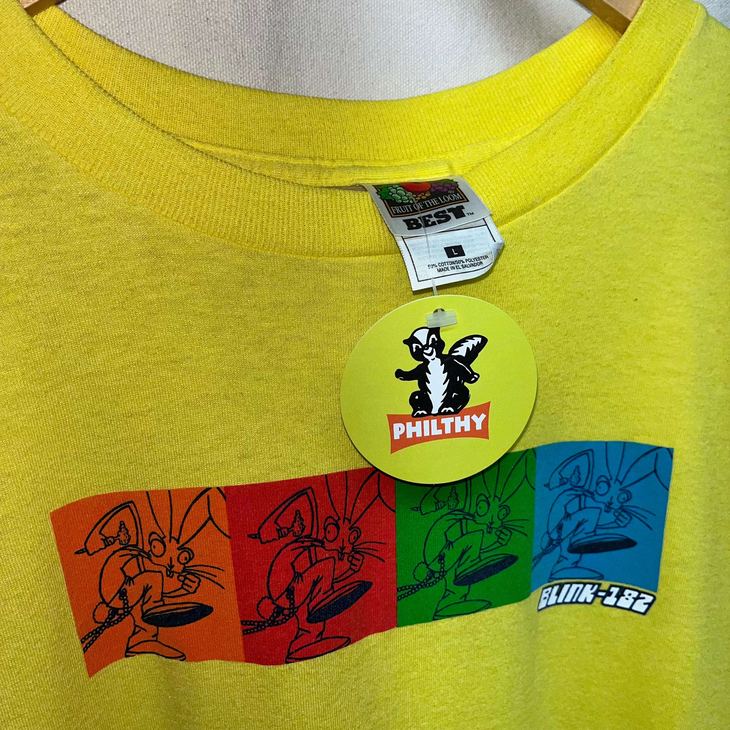 Vtg Blink 182 Punk Rock Band Yellow Shirt Large