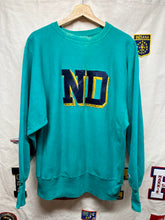 Load image into Gallery viewer, Vintage University of Notre Dame Fighting Irish 90’s Teal Champion Reverse Weave Crewneck Sweatshirt: Large
