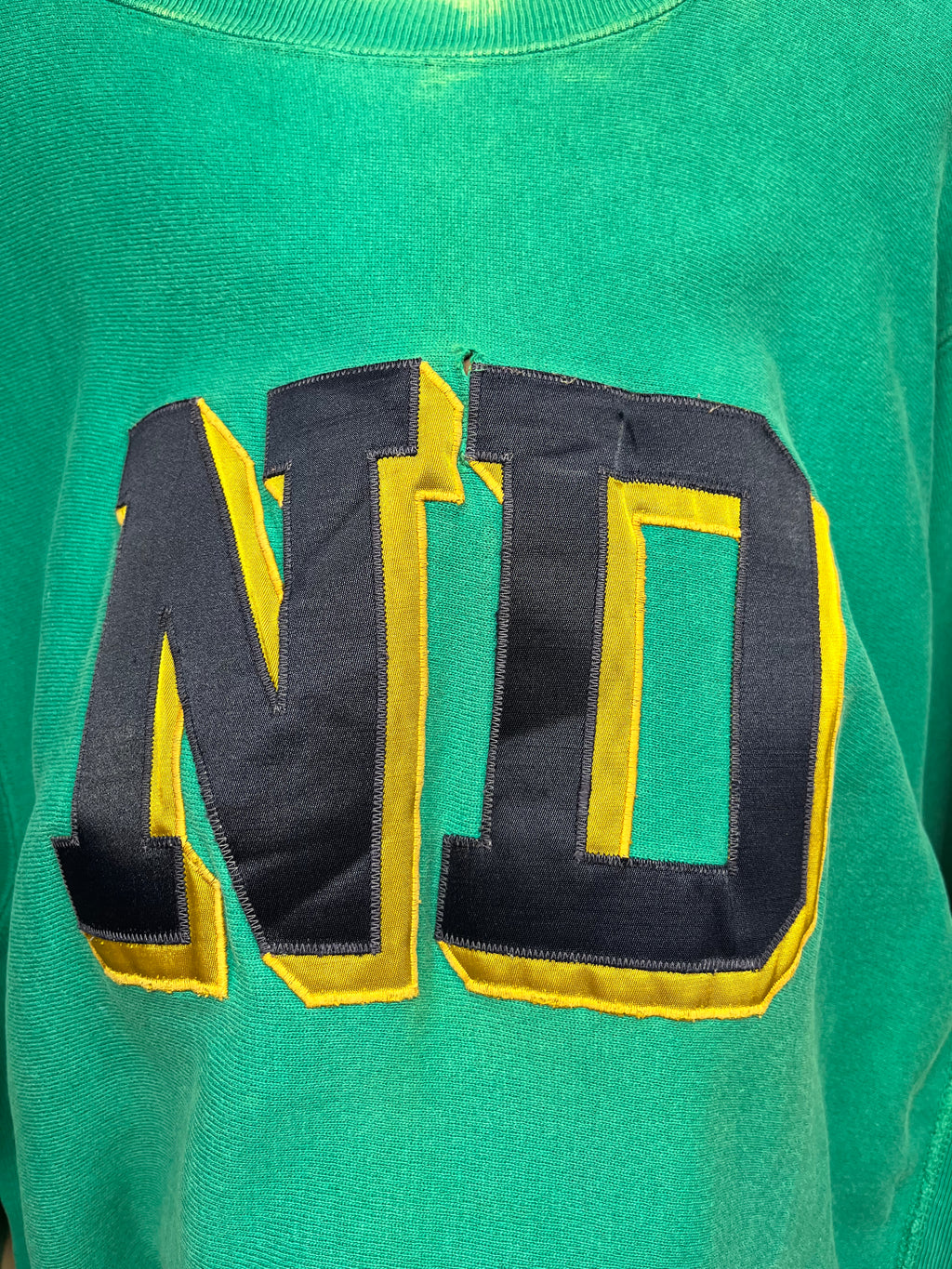 Vintage University of Notre Dame Fighting Irish 90’s Teal Champion Reverse Weave Crewneck Sweatshirt: Large