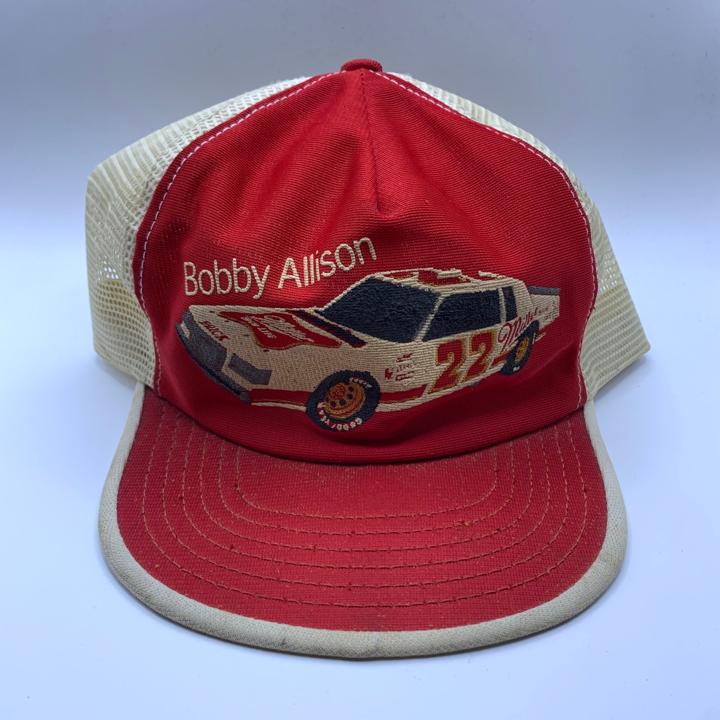 Vintage Bobby Allison Nascar Racing Trucker Style Mesh Snapback Hat