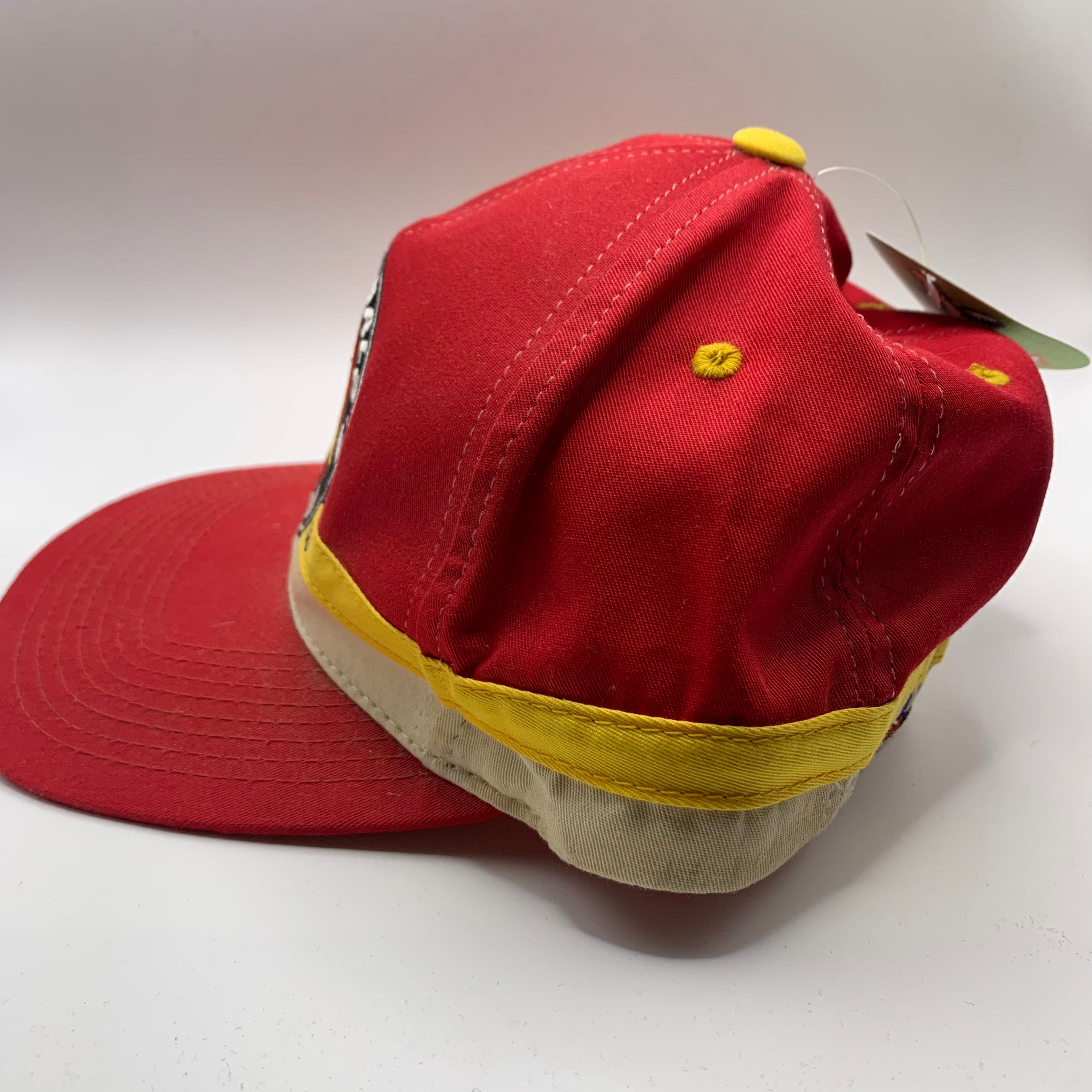 Vintage McDonalds Racing Team Bill Elliot Nascar Colorblock Checkered Flag Sports Snapback hat