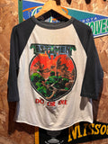Vintage Testament Do or Die Military Graphic 80's Raglan Band T-Shirt: XL