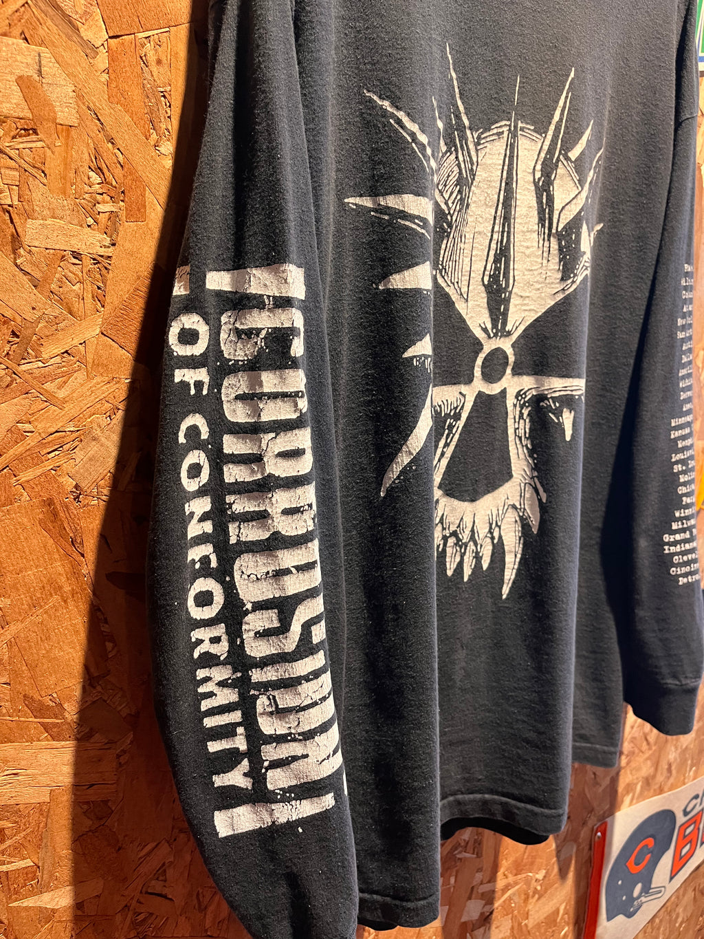 Vtg Corrosion of Conformity Heavy Metal Black Longsleeve Giant Band T-Shirt: XL