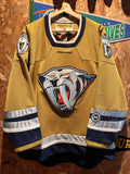 Vintage Nashville Predators NHL KOHO Mustard Hockey Jersey: Large
