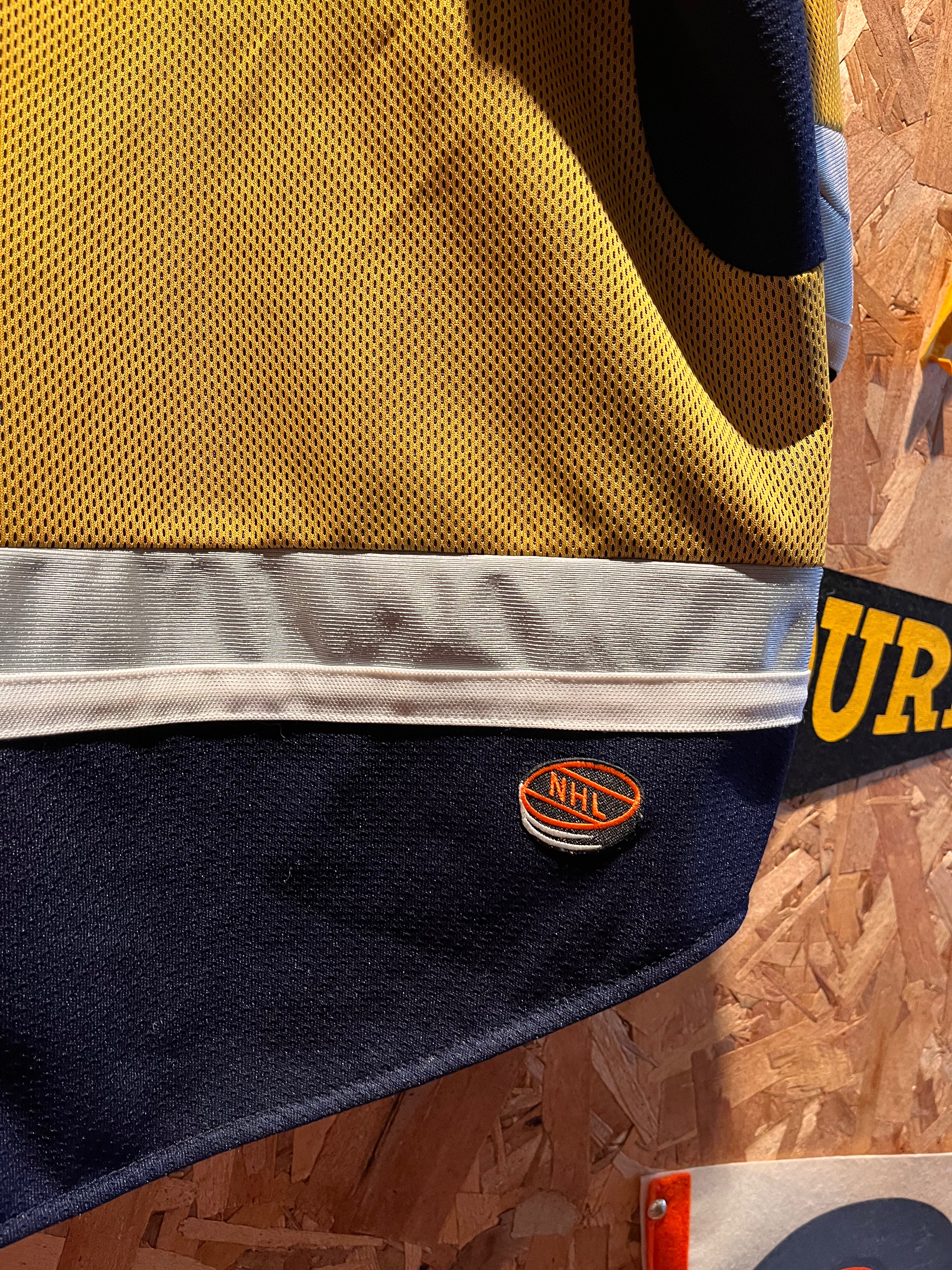 Vintage Nashville Predators NHL KOHO Mustard Hockey Jersey: Large
