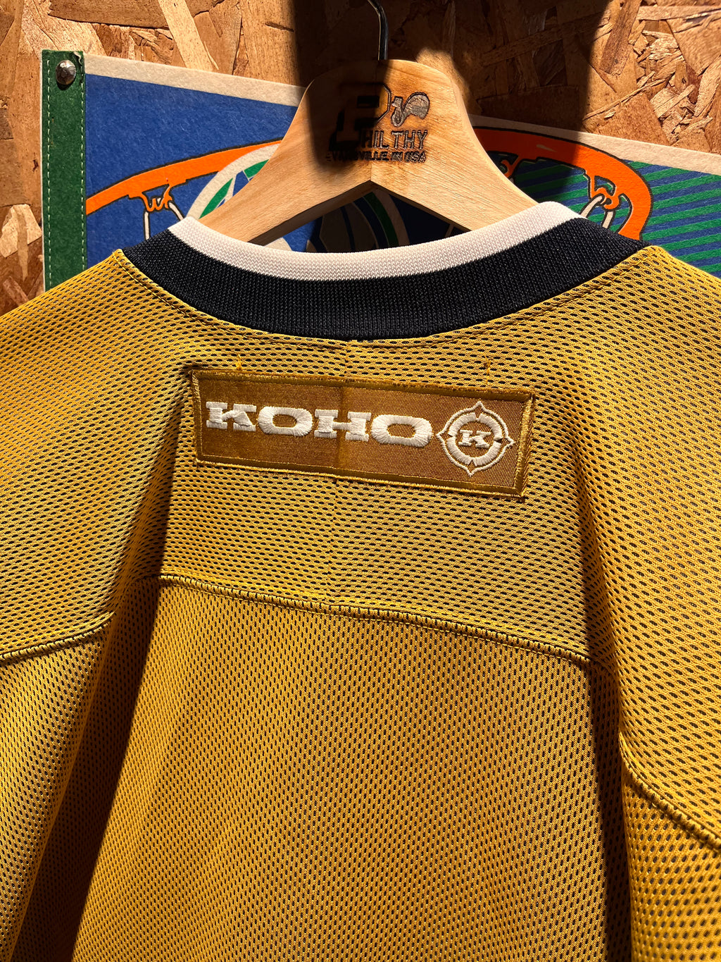 Vintage Nashville Predators NHL KOHO Mustard Hockey Jersey: Large