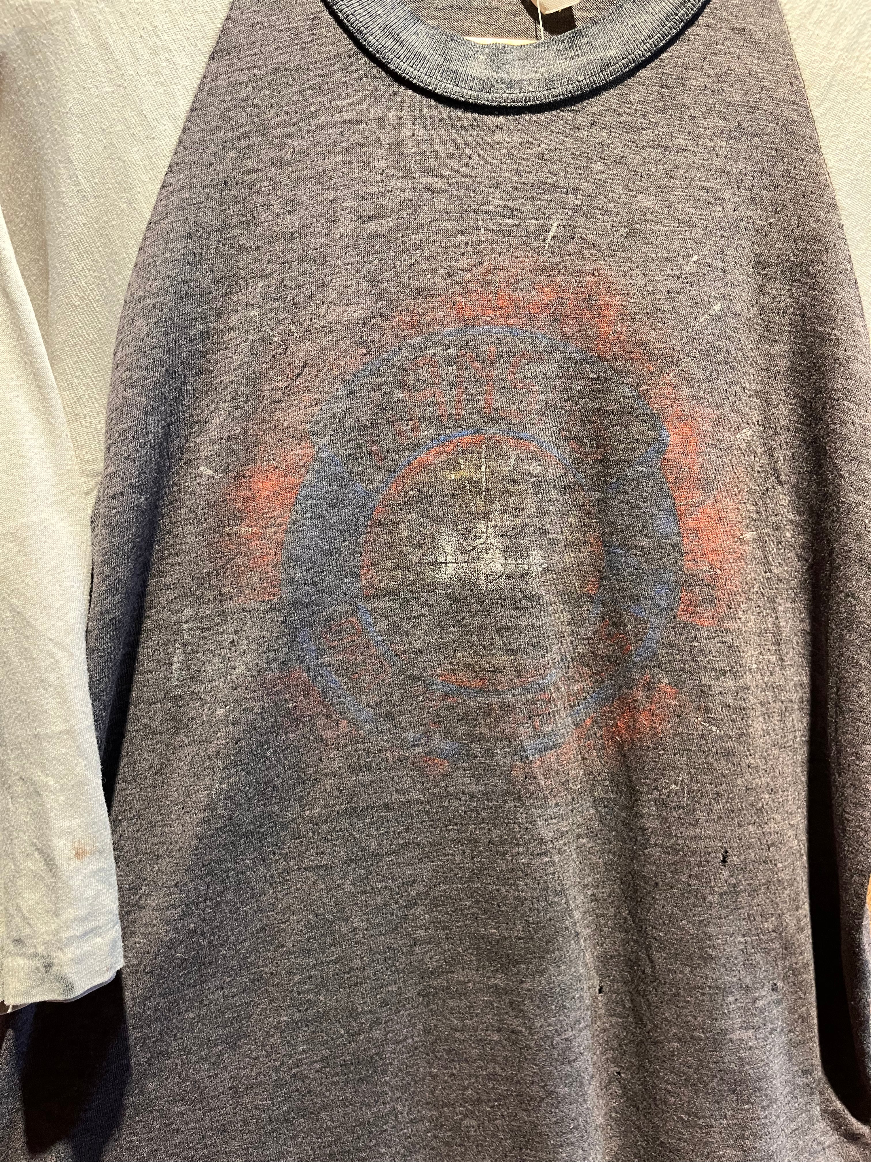 Vintage Kansas Drastic Measures Band Raglan Distressed Faded 80's T-Shirt