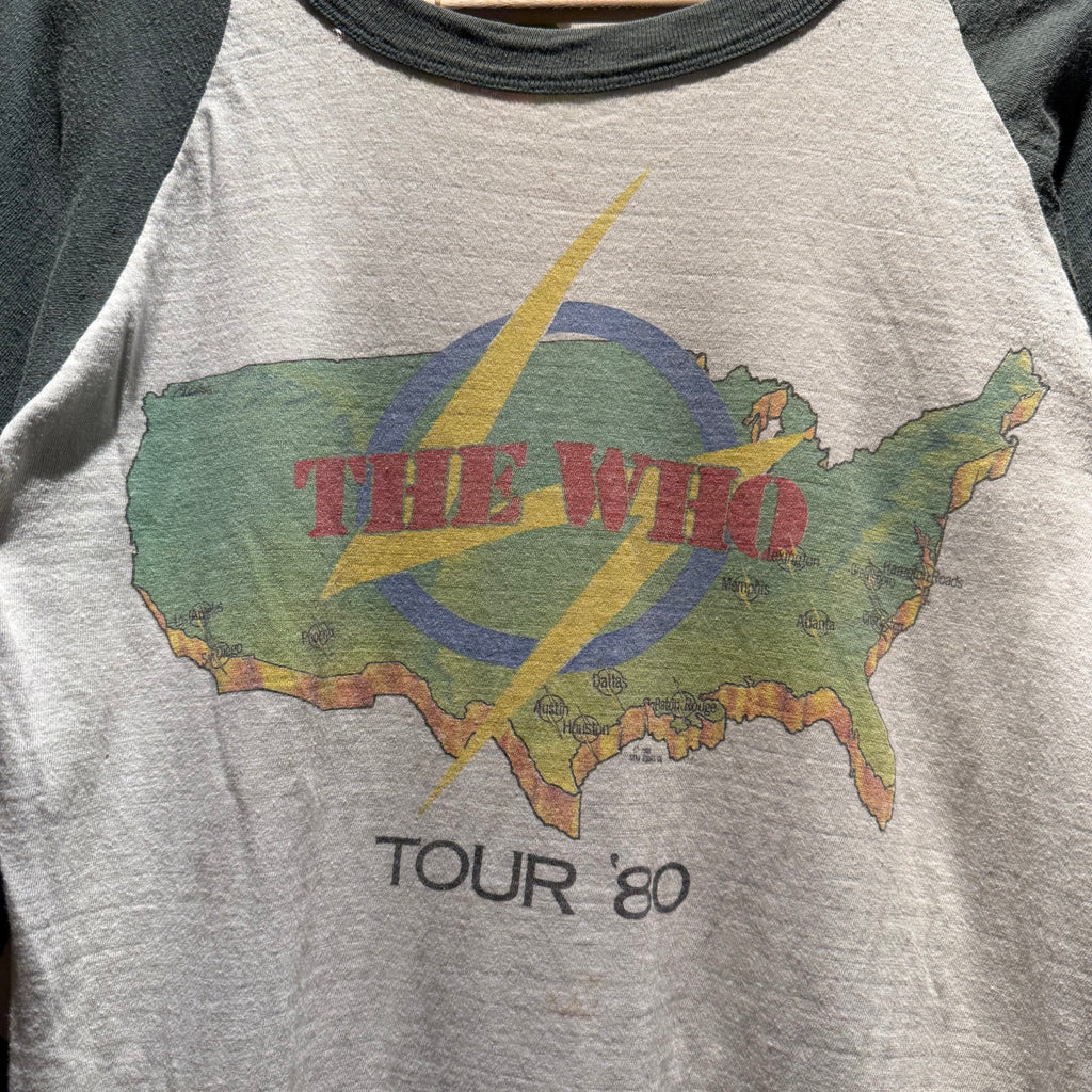 Vintage 80s The Who Band Tour T-Shirt: M/L