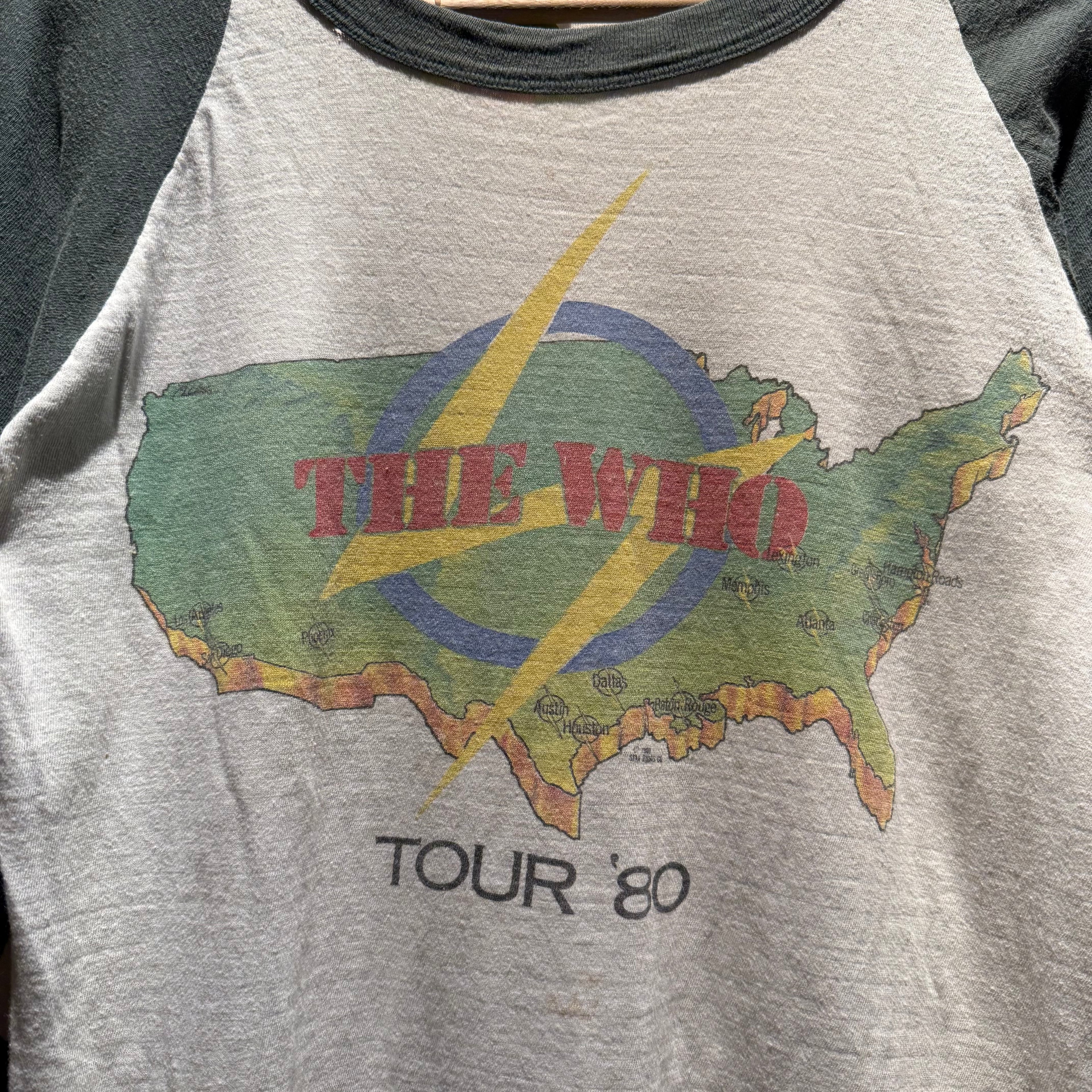Vintage 80s The Who Band Tour T-Shirt: M/L