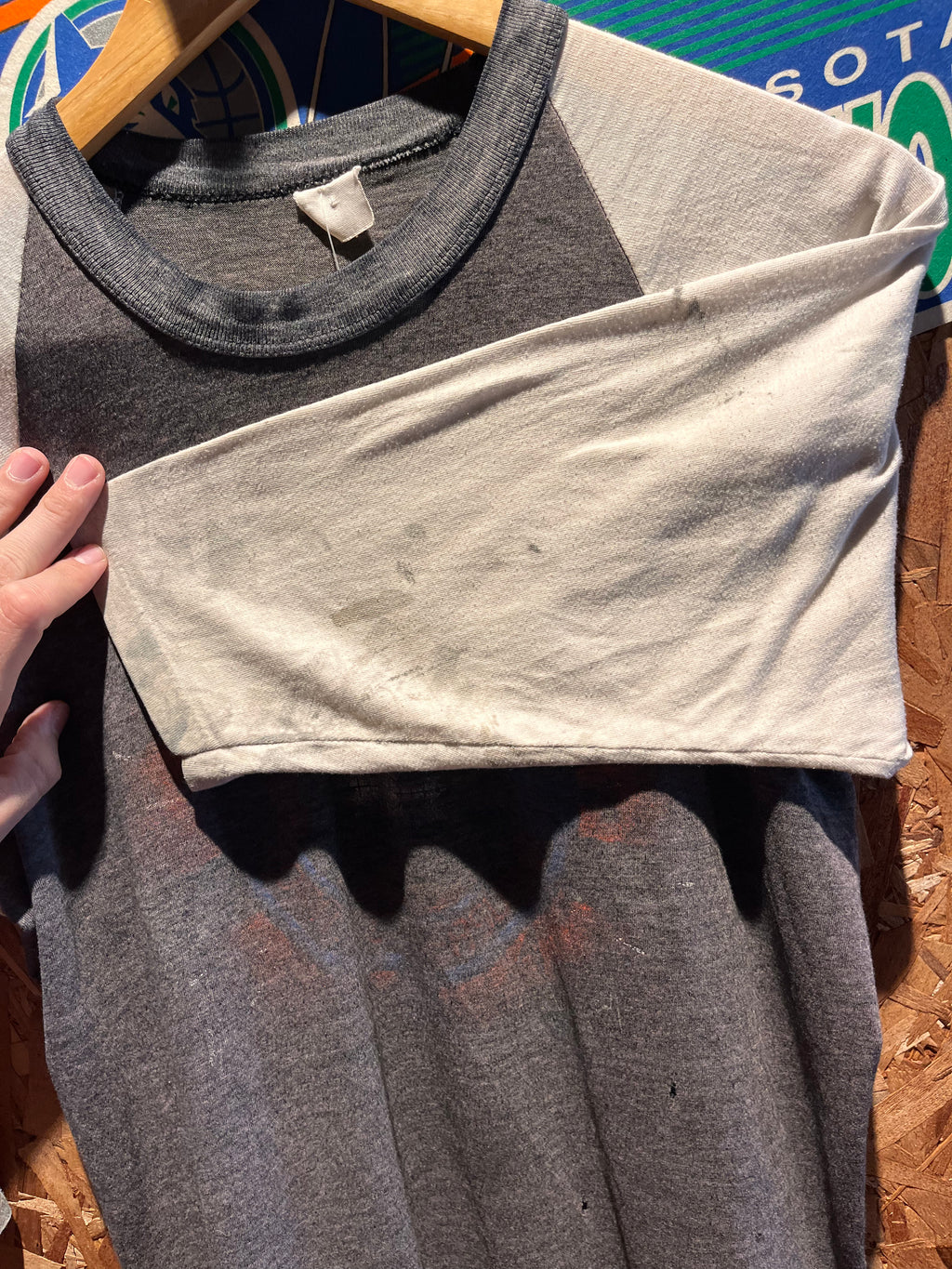 Vintage Kansas Drastic Measures Band Raglan Distressed Faded 80's T-Shirt