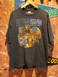 VIntage Dallas Cowboys Back 2 Back Super Bowl Rings Salem Black T-Shirt: XL