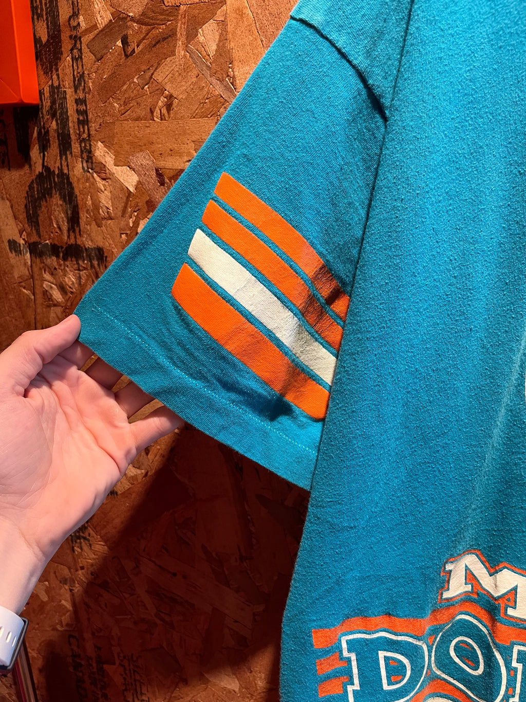 Vintage Miami Dolphins All Over Print Salem T-Shirt: XL
