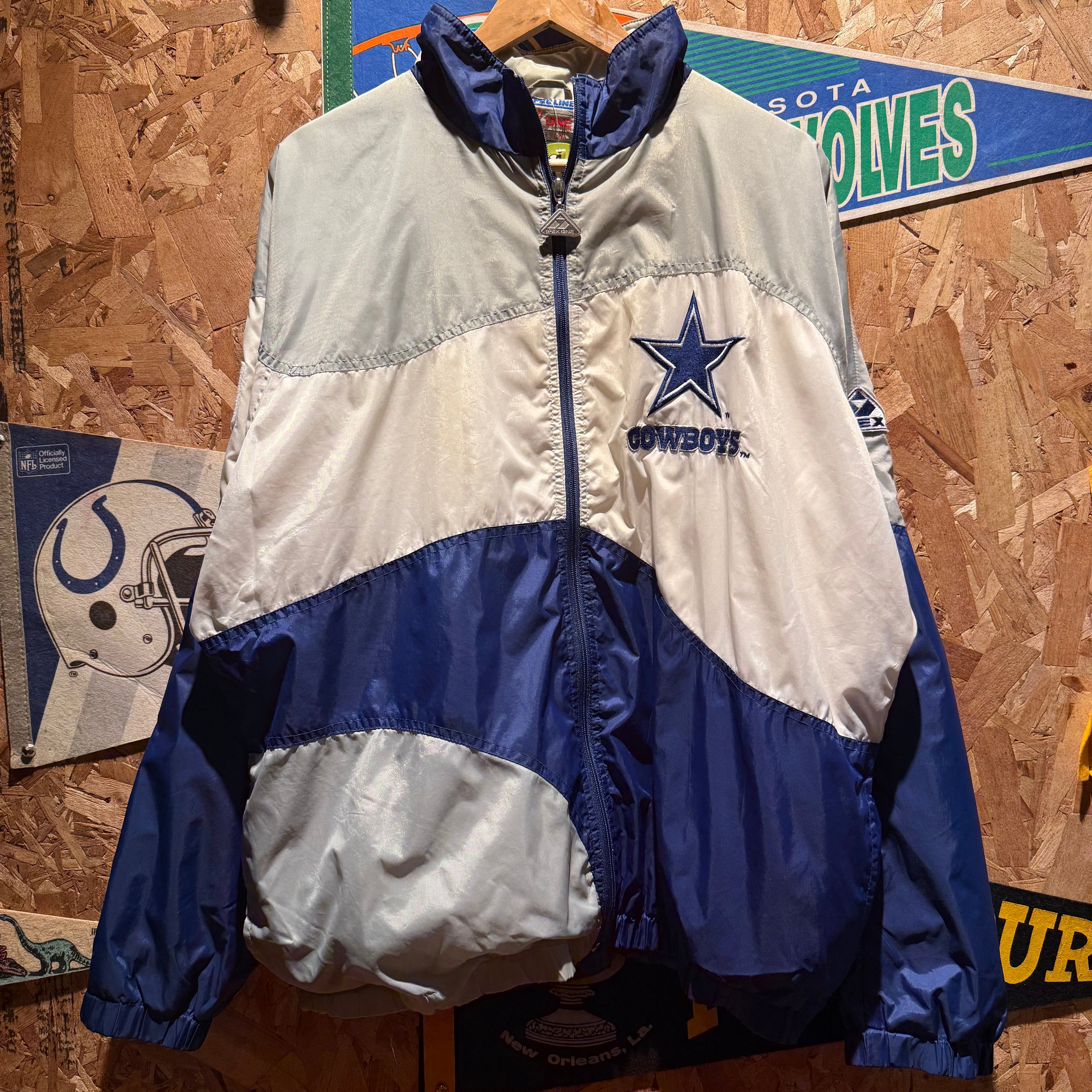 Vintage NFL Pro Line Apex One Dallas Cowboys Track Sport Jacket: L