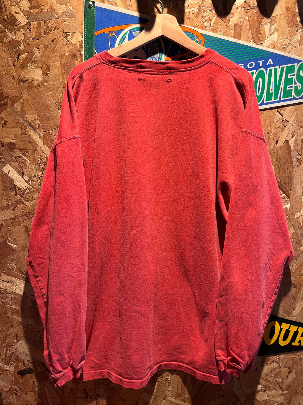 Vintage Eddie Bauer Ebtek Red Longsleeve Graphic T-Shirt: Large