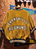 Vintage Rex Mundi Highschool Evansville, IN 60's Basketball Warmup Jacket Beards