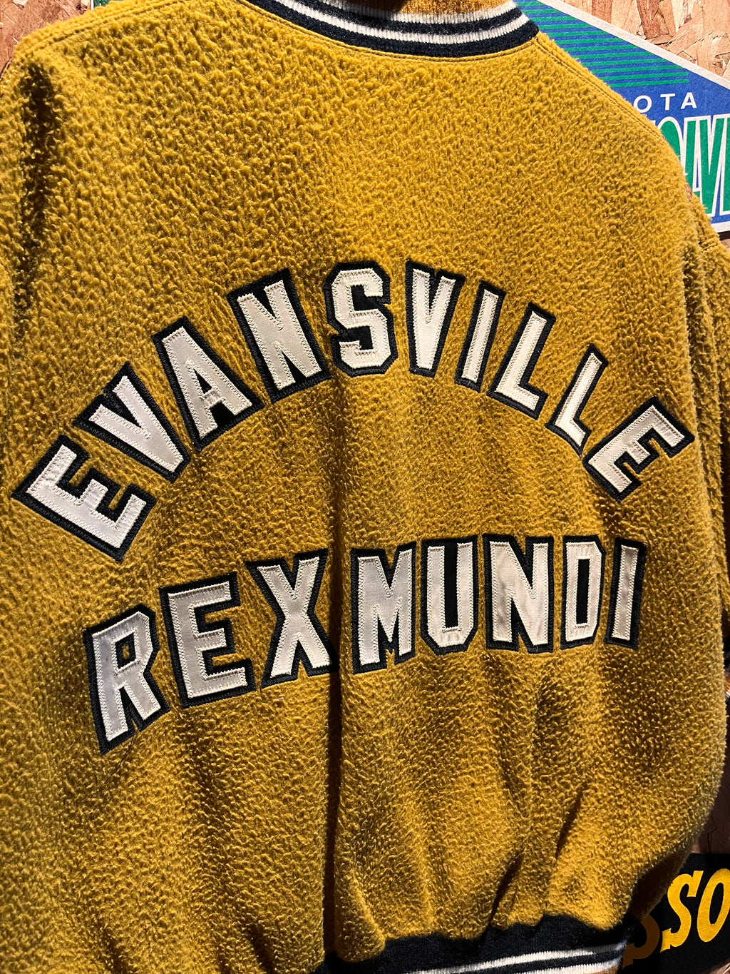 Vintage Rex Mundi Highschool Evansville, IN 60's Basketball Warmup Jacket Beards