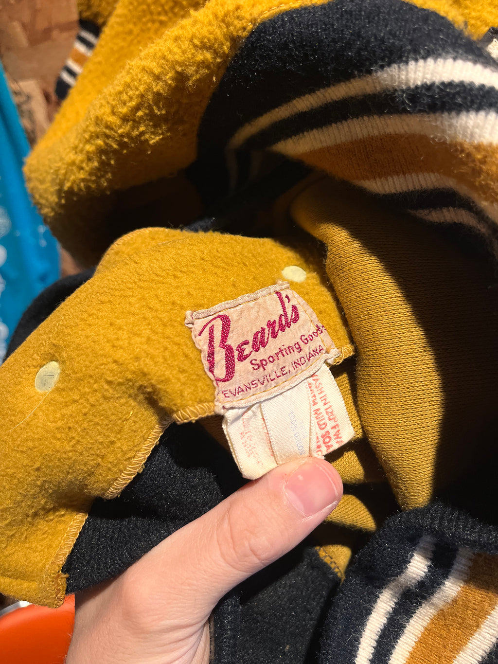 Vintage Rex Mundi Highschool Evansville, IN 60's Basketball Warmup Jacket Beards