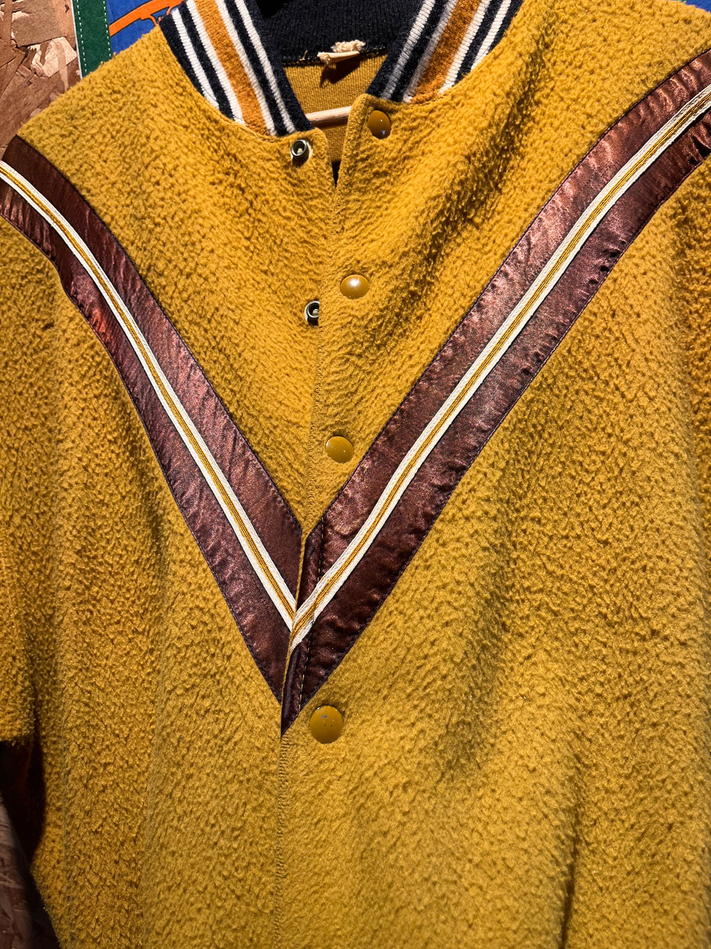 Vintage Rex Mundi Highschool Evansville, IN 60's Basketball Warmup Jacket Beards