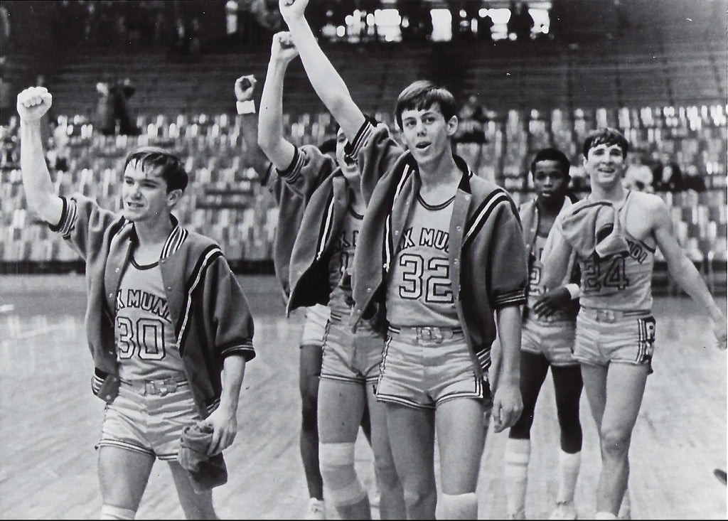 Vintage Rex Mundi Highschool Evansville, IN 60's Basketball Warmup Jacket Beards