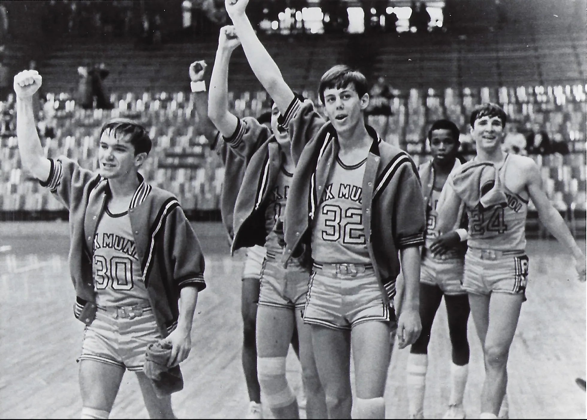 Vintage Rex Mundi Highschool Evansville, IN 60's Basketball Warmup Jacket Beards