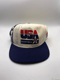 Vintage USA Basketball Olympics Sports Specialties Snapback Hat Signed by Vlade Divac
