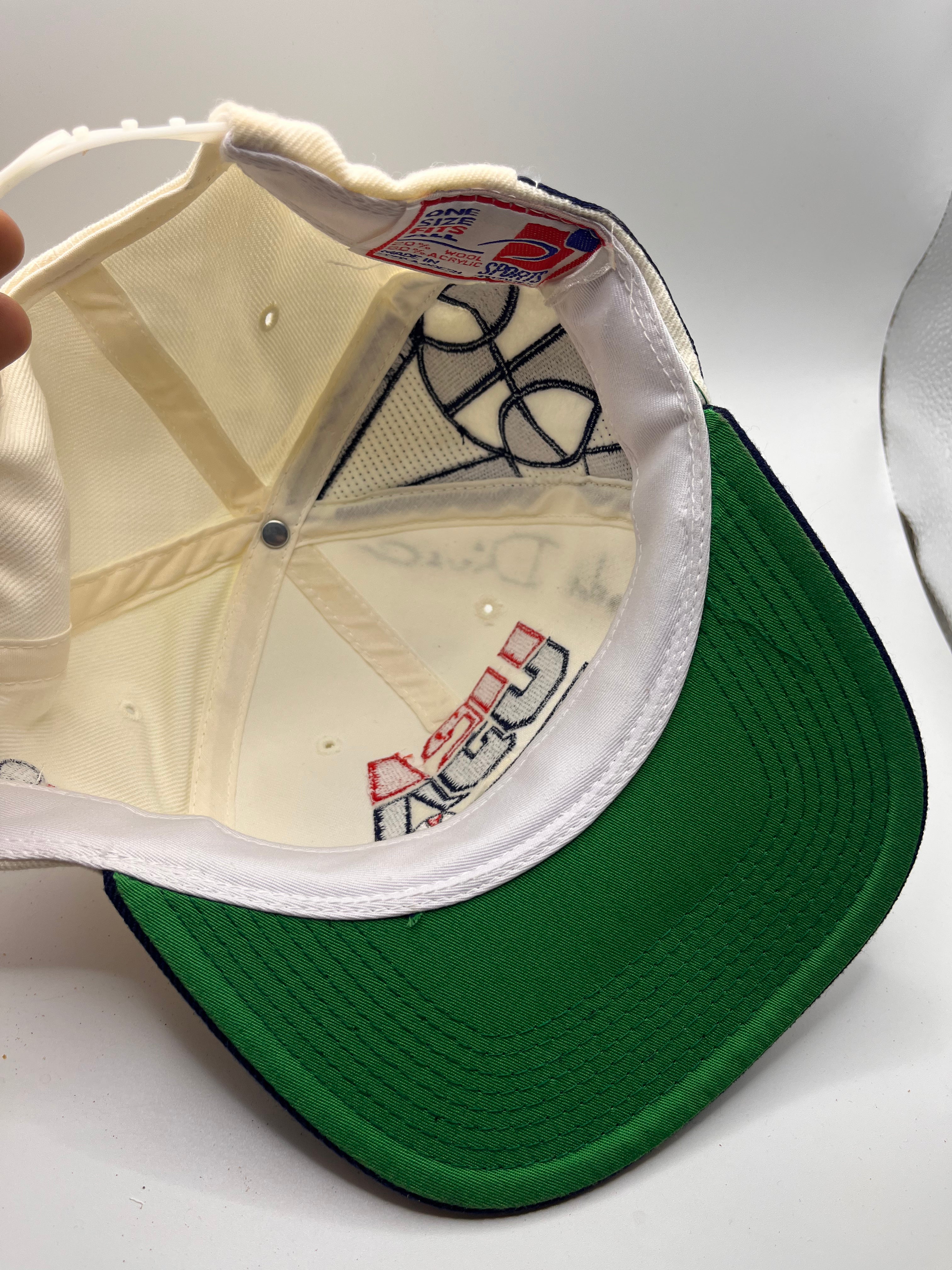 Vintage USA Basketball Olympics Sports Specialties Snapback Hat Signed by Vlade Divac