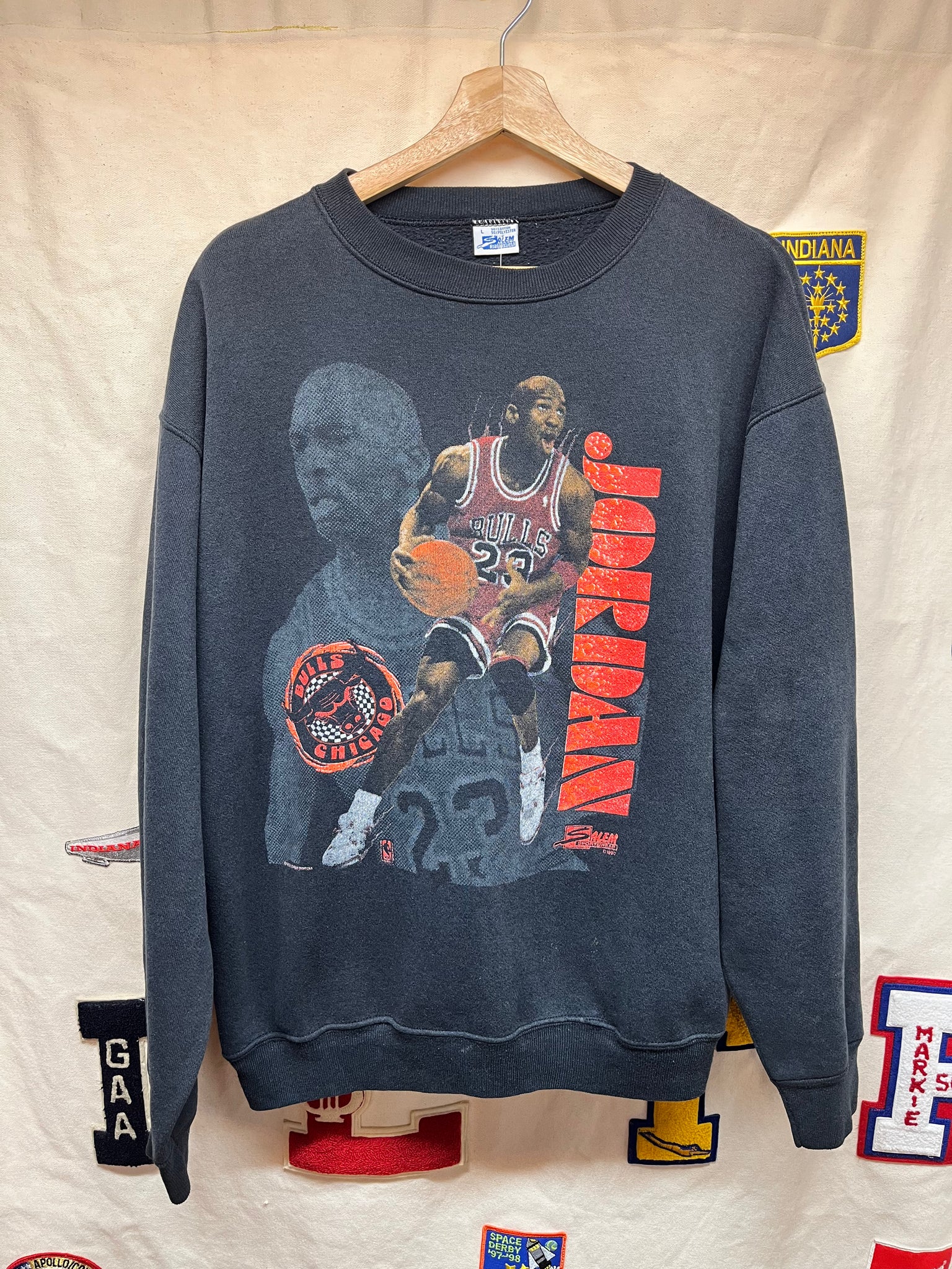 Vintage 1990 deals Michael Jordan Chicago Bulls Salem Sportswear crewneck sweatshirt