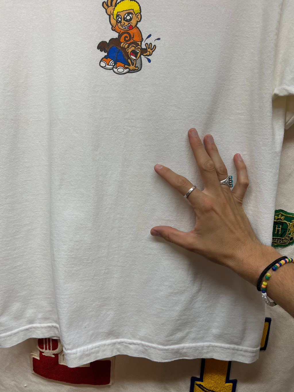 Vintage Blind Spanking the Monkey "You'll Go Blind" Skate White T-Shirt: Medium