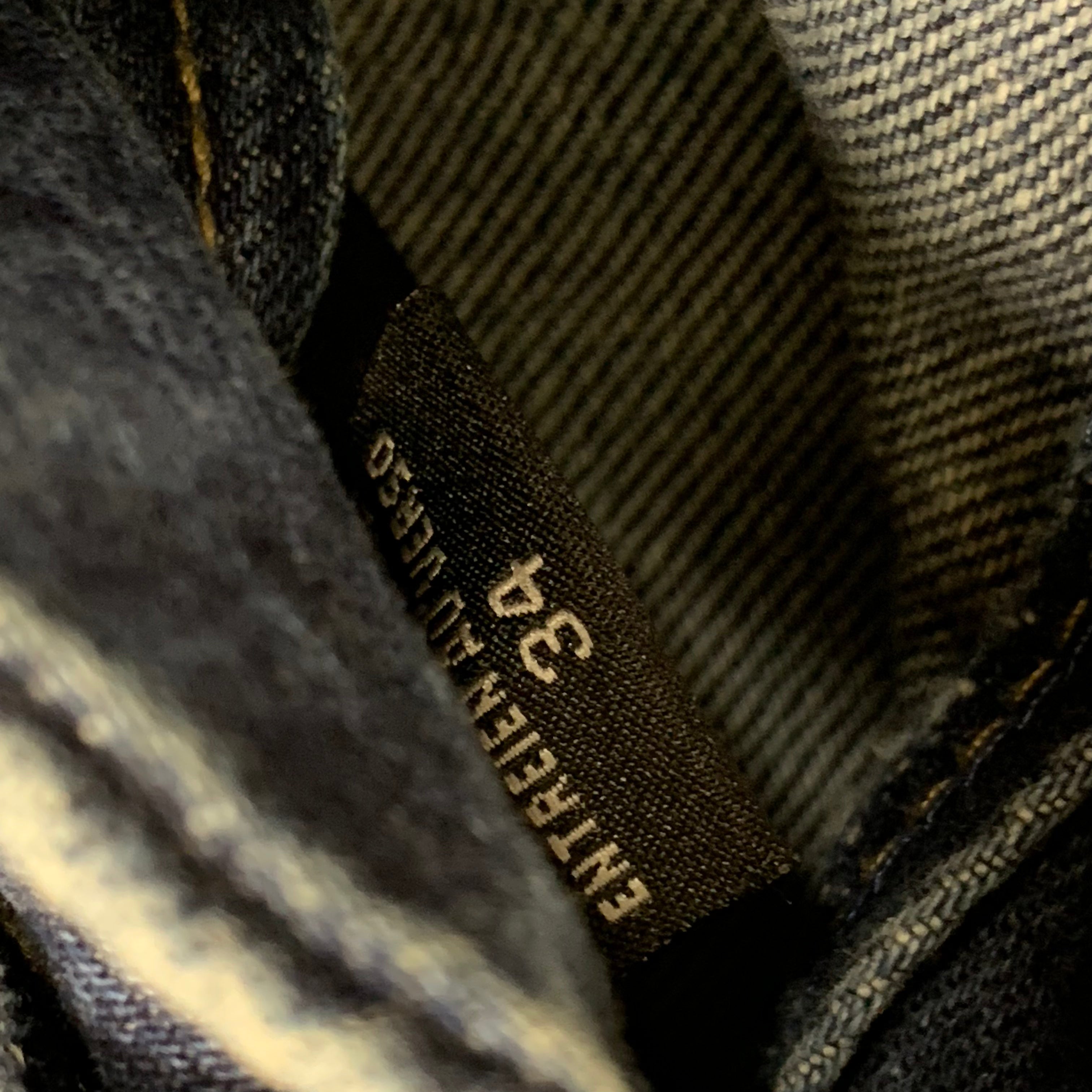 Vintage Marithe Francis Girbaud Orange Strap Cargo Jean Shorts: 34