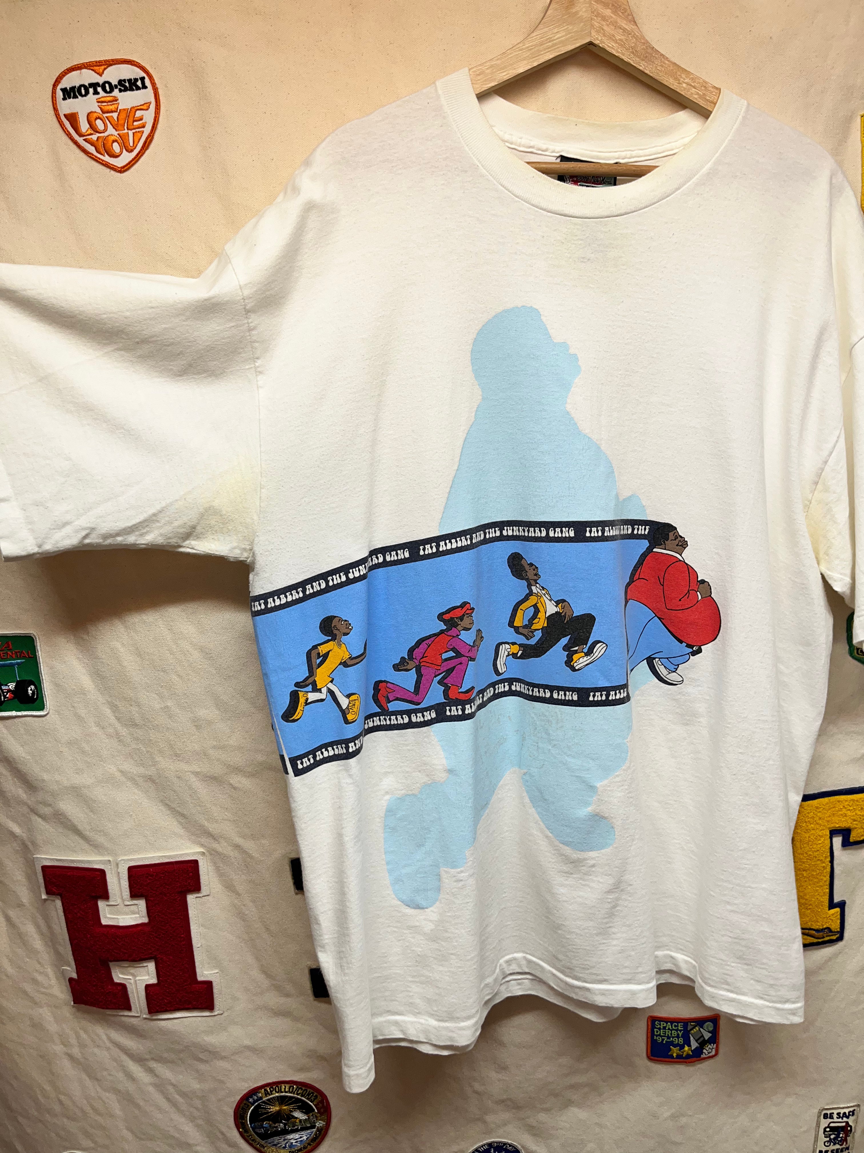 Vintage Fat Albert and the Junkyard Gang Wrap Around Scene Wrap Herd T-Shirt: XXL