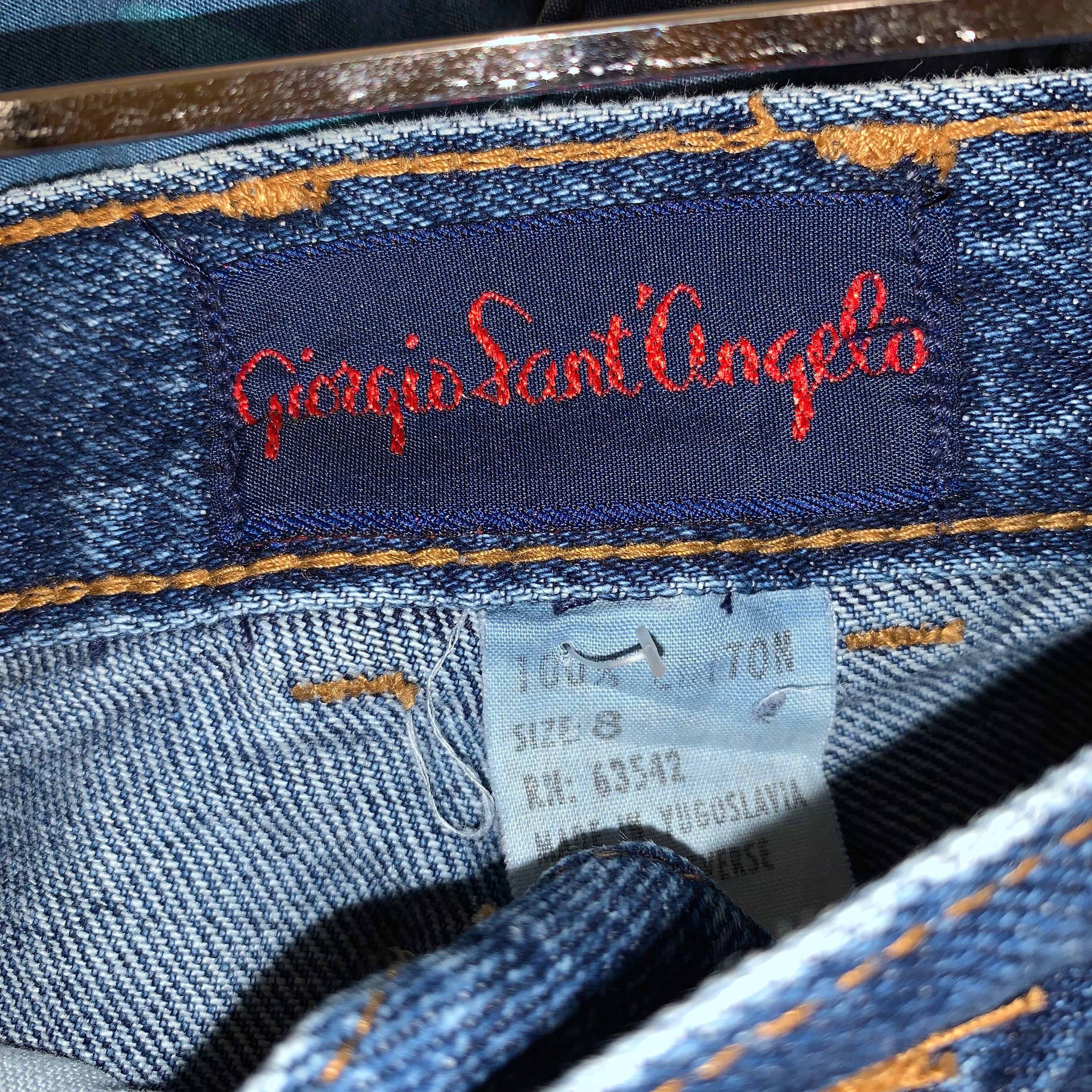 Vintage Giorgio Sant'Angelo Dark Wash Jean Shorts: 28"