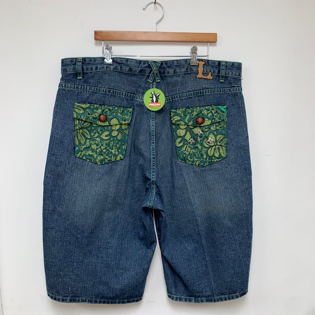 Vintage LRG Y2K Baggy Skate Denim Jean Shorts: 42"