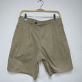 Vintage Gap Khaki Pleated Cotton Shorts: 31"