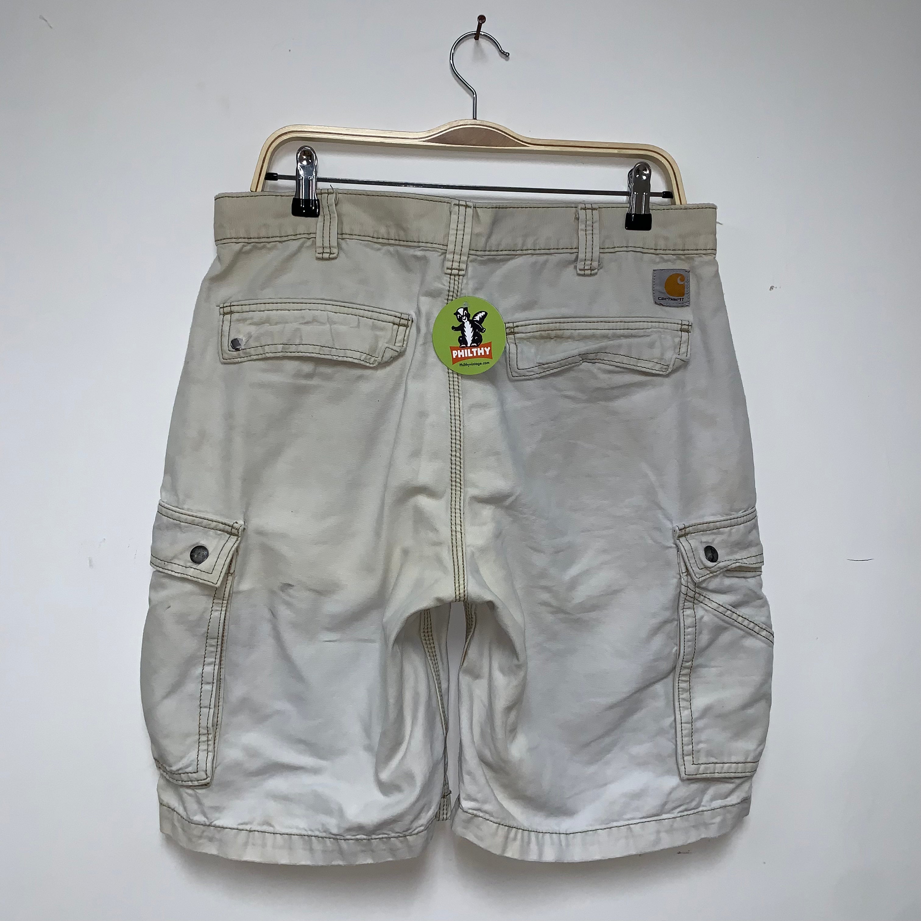 Vintage Carhartt Khaki Relaxed Cargo Shorts: 34"