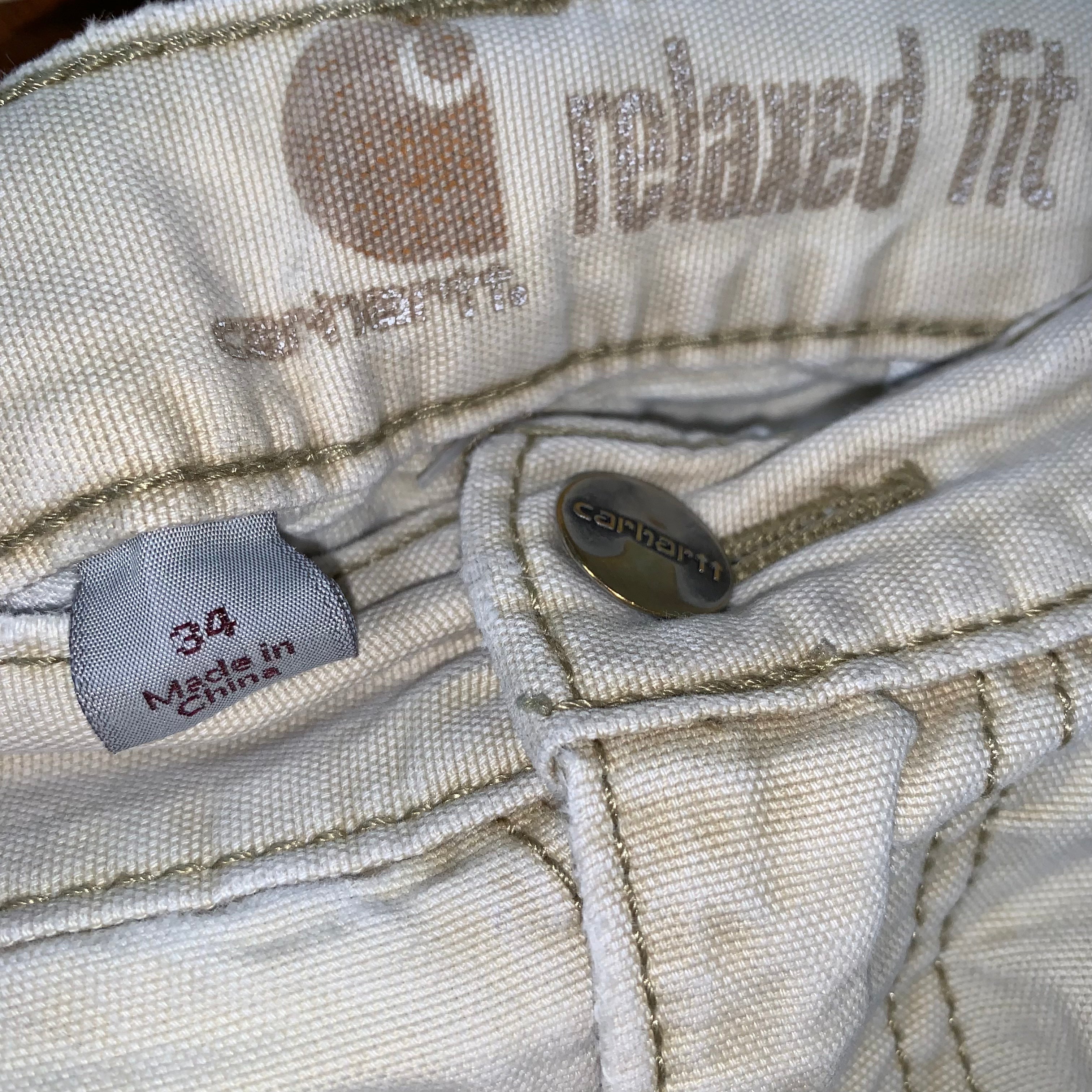 Vintage Carhartt Khaki Relaxed Cargo Shorts: 34"