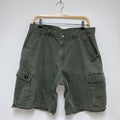 Vintage Levi's Y2K Olive Green Cargo Shorts: 34"